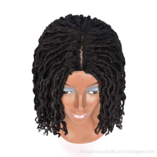 Wholesale Vigorous Crochet Braids Twist Jumbo Dread Faux Locs Hairstyle Wigs for Black Women Long Synthetic Afro Black Wigs
